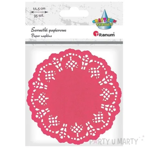 serwetki dekoracyjne classic czerwone titanum 11 5 cm 35 szt