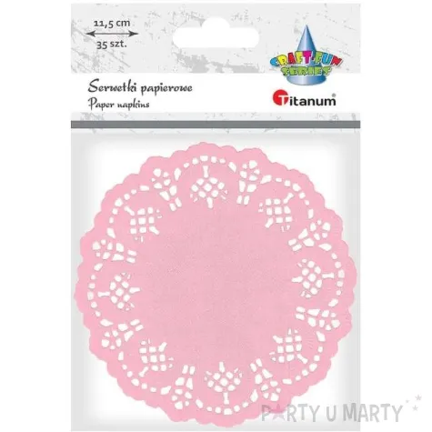 serwetki dekoracyjne classic rozowe jasne titanum 11 5 cm 35 szt