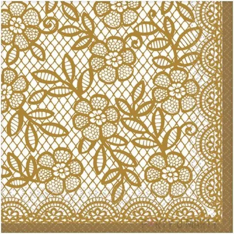 serwetki delicate lace amscan 25 cm 16 szt