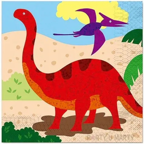 serwetki dinozaury fyasa 33 cm 12 szt