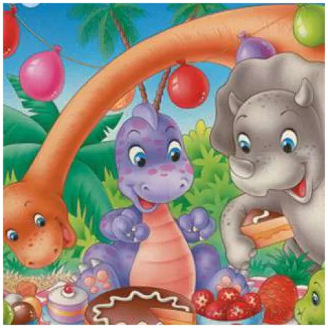 serwetki dinozaury na pikniku maki 33 cm 20 szt