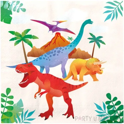 serwetki dinozaury pd dino pd party 33 cm 16 szt