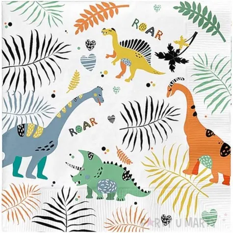 serwetki dinozaury roar mix folat 33 cm 20 szt