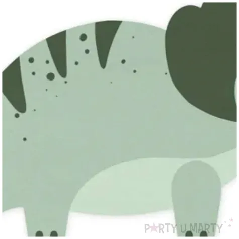 serwetki dinozaury triceratops zielony partydeco 33 cm 12 szt