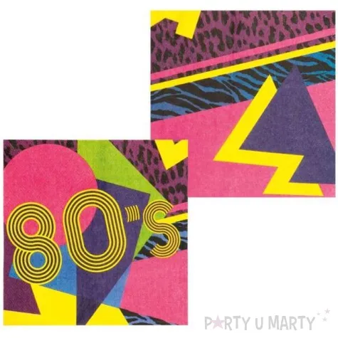 serwetki disco lata 80 boland 33 cm 12 szt