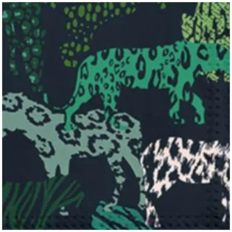 serwetki drukowana dzungla paw 33 cm 20 szt