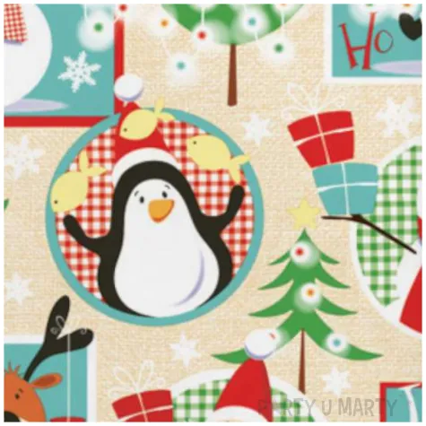 serwetki druzyna swiatecznych balwankow maki 33 cm 20 szt