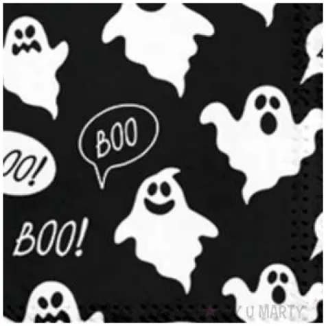 serwetki duszki czarne paw 33 cm 20 szt