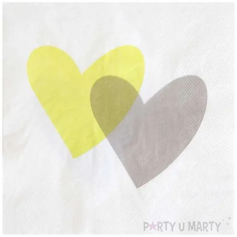 serwetki dwa serca zielone 33 cm santex 20 szt