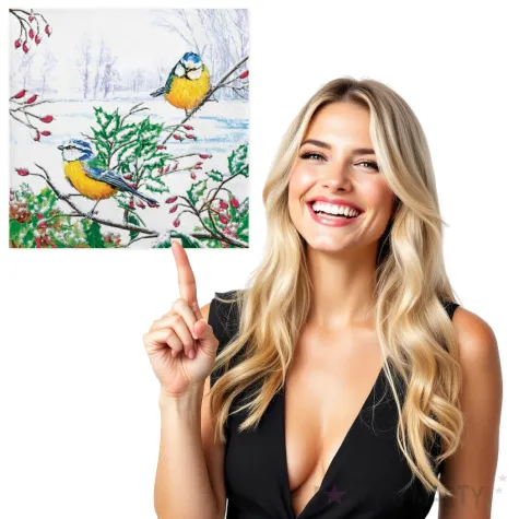 serwetki dwie sikorki na galeziach maki 33 cm 20 szt