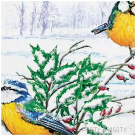 serwetki dwie sikorki na galeziach maki 33 cm 20 szt