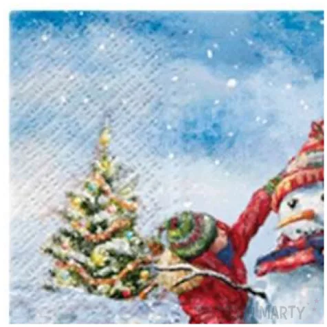 serwetki dzieci lepiace balwana kolorowe paw 33 cm 20 szt