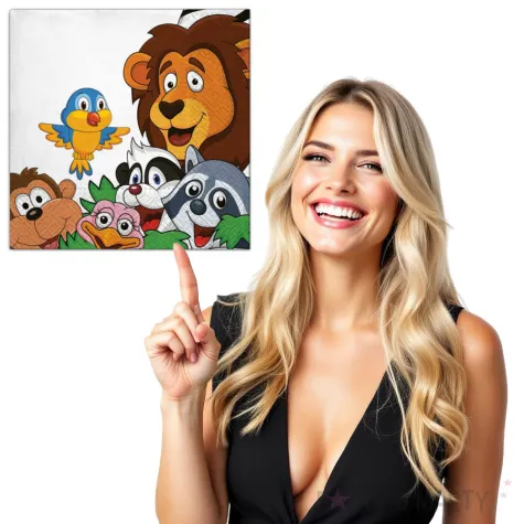 serwetki dzikie zwierzeta maki 33 cm 20 szt