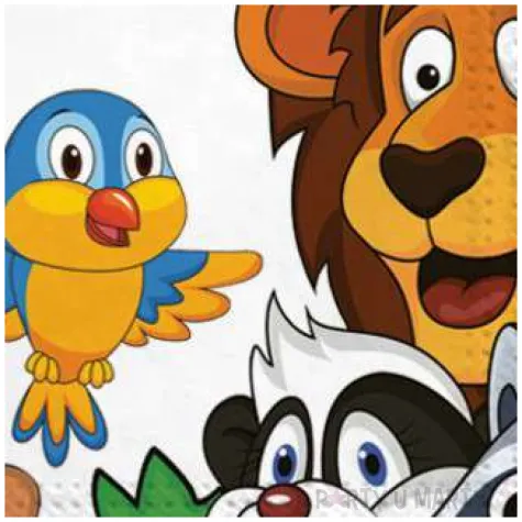 serwetki dzikie zwierzeta maki 33 cm 20 szt