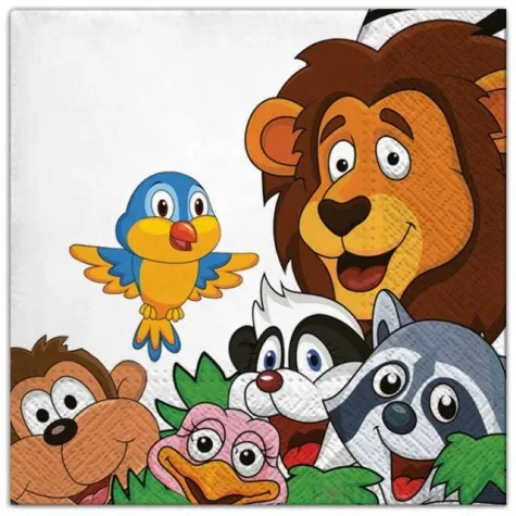 serwetki dzikie zwierzeta maki 33 cm 20 szt