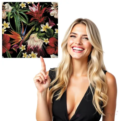 serwetki egzotyczne kwiaty maki 33 cm 20 szt