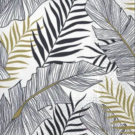 serwetki egzotyczne liscie paw 33 cm 20 szt