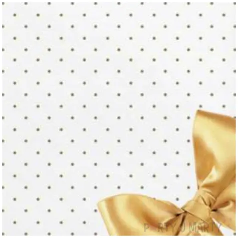 serwetki elegancka zlota kokarda maki 33 cm 20 szt