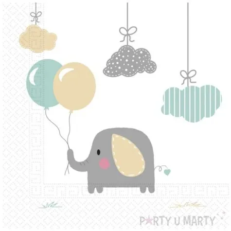 serwetki elephant baby procos 33 cm 20 szt