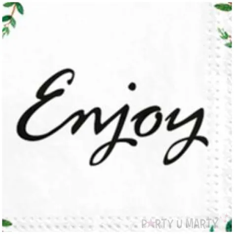 serwetki enjoy biale paw 33 cm 20 szt