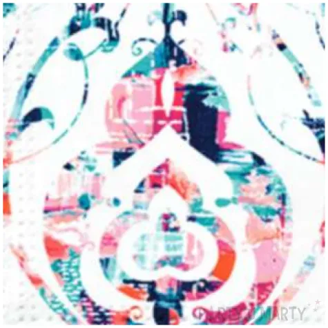 serwetki farbowany ornament paw 33 cm 20 szt