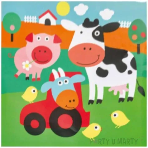 serwetki farma 33 cm amscan 16 szt