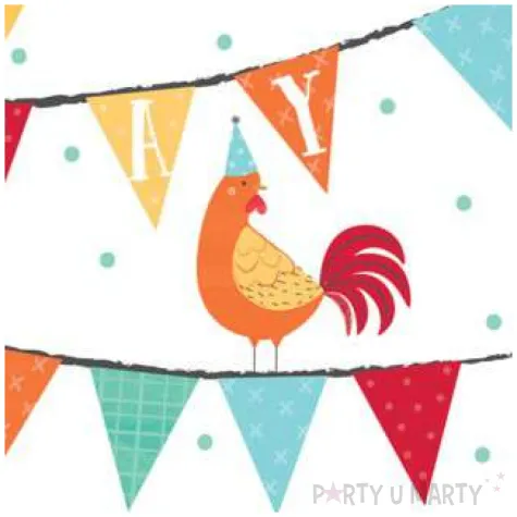 serwetki farma kogut amscan 25 x 25 cm 16 szt