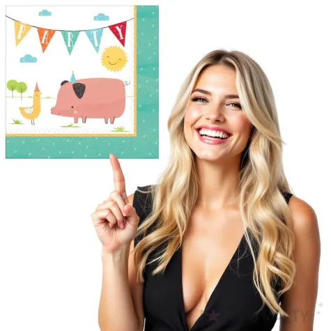 serwetki farma swinka amscan 33 x 33 cm 16 szt