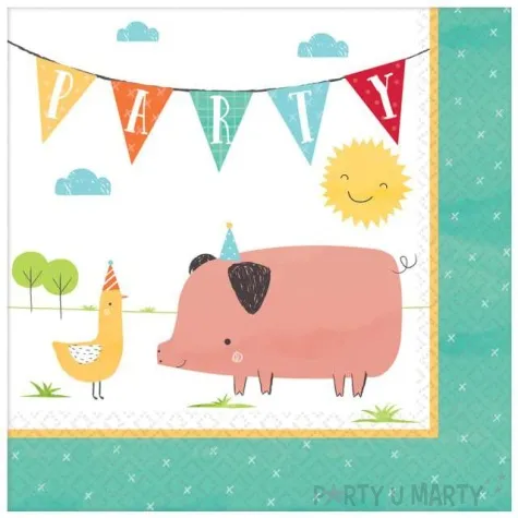 serwetki farma swinka amscan 33 x 33 cm 16 szt