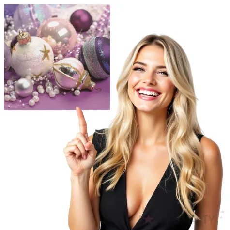 serwetki fioletowo biale bombki swiateczne maki 33 cm 20 szt