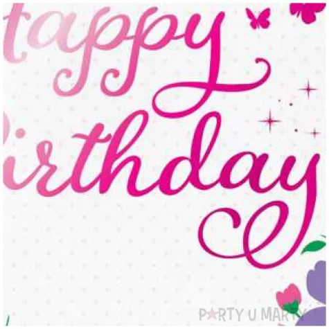 serwetki floral fair happy birthday creativeconverting 33 cm 16 szt