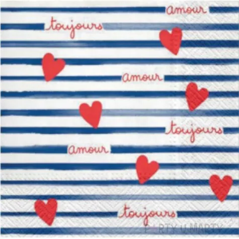 serwetki francuskie amour toujours paw 33 cm 20 szt