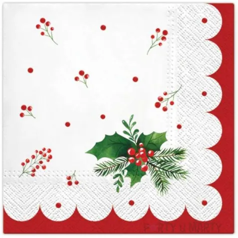 serwetki galazki jarzebiny paw 33 cm 20 szt