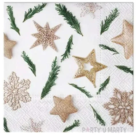 serwetki galazki swierku biale paw 33 cm 20 szt