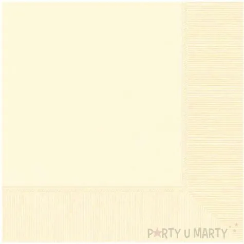 serwetki gladkie kremowe amscan 25 cm 50 szt