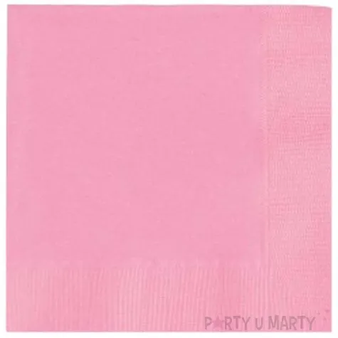 serwetki gladkie rozowe amscan 25 cm 20 szt