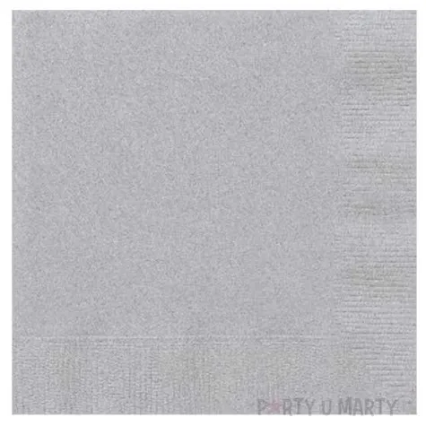 serwetki gladkie srebrne amscan 25 cm 20 szt