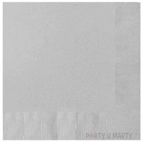 serwetki gladkie srebrne amscan 33 cm 20 szt