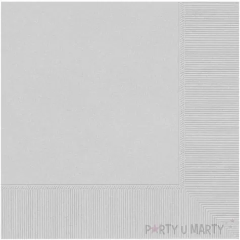 serwetki gladkie srebrne amscan 33 cm 50 szt