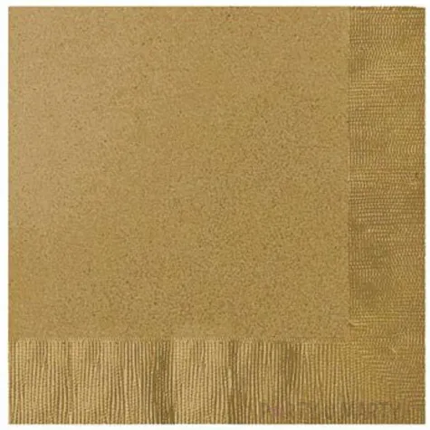serwetki gladkie zlote amscan 33 cm 20 szt