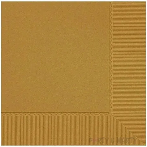 serwetki gladkie zlote amscan 33 cm 50 szt