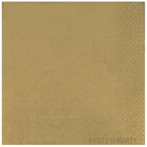 serwetki gladkie zlote unique 33 cm 20 szt