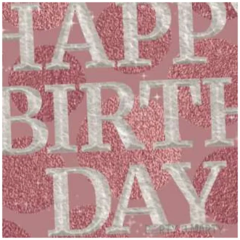 serwetki glossy happy birthday rozowe 33 cm 20 szt