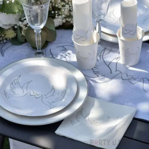 serwetki golabki slubne santex biale 33 cm 20 szt