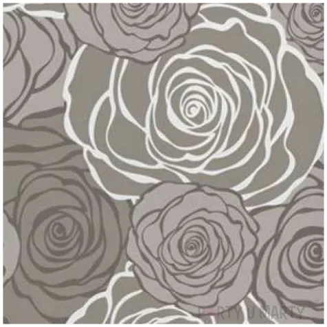 serwetki grafika rozy szara maki 33 cm 20 szt