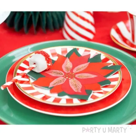 serwetki gwiazda betlejemska partydeco 14x15 cm 20 szt