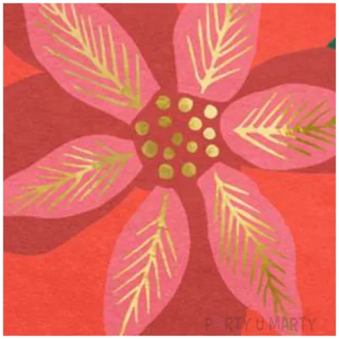 serwetki gwiazda betlejemska partydeco 14x15 cm 20 szt