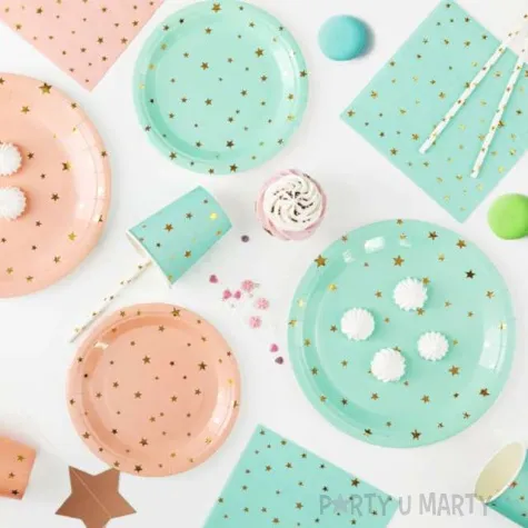 serwetki gwiazdki zlote mietowe partypal 33x33 cm 10 szt