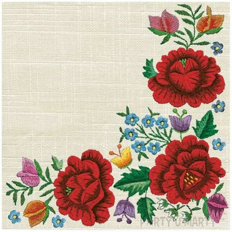 serwetki haftowane maki maki 33 cm 20 szt