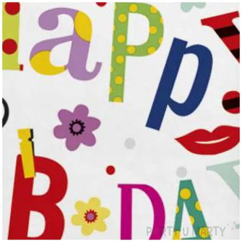 serwetki happy b day z maskami maki 33 cm 20 szt